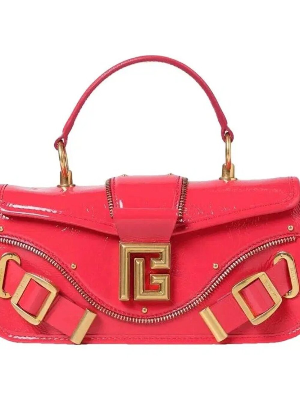 Balmain Blaze Rose Pink Patent 2-Way Baguette Bag | NWT | Rare | COA - Picture 6 of 12